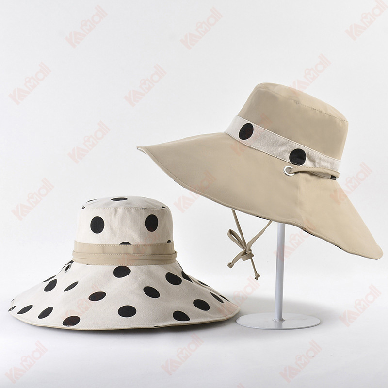 cute polka dot print summer hats